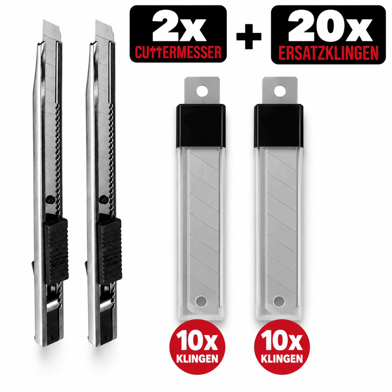 Cuttermesser Set mit Ersatzklingen