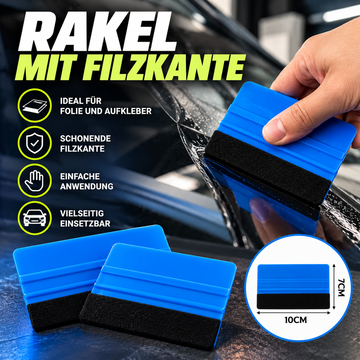 Folierungs-Set mit Liquid Elements IPA Reiniger, SONAX Mikrofasertüchern und 2 Rakeln – Bild 3
