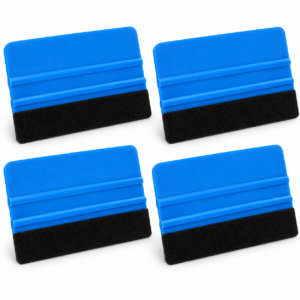 4er Set Rakel mit Filzkante Blau